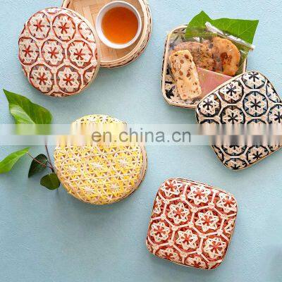 Best Price Traditional Woven Bamboo Jewelry Box, Round Bamboo Gift Box basket Wholesale Made in Vietnam