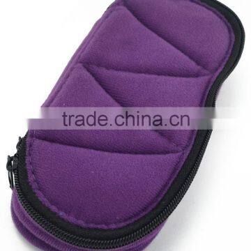 Soft Purple Velvet Essential Oil Case Hold 5ml and 10ml Bottle,OEM Soft Velvet Small Essential Oil Carrying Cases Hold 5bottles photo-2
