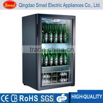 Compact glass door Beverage refrigerator Black Countertop Refrigerator