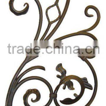 GYD-15Ba114 Wrought Iron Gate and Stone Balcony Railing Floral Ornaments photo-4