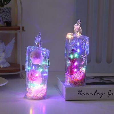 LED Electronic Candle Light Valentine's Day Creative Atmosphere Candle Light Night Light photo-2