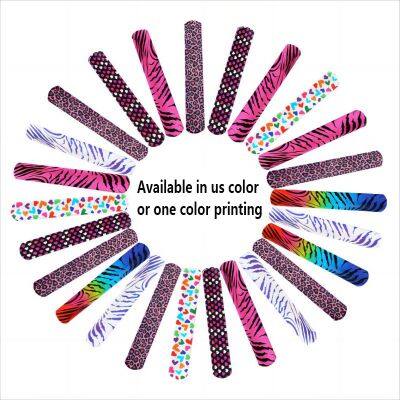 Bulk Flexible Rubber Slap  Bracelet Custom  Logo Sublimation Silicone  Snap  Wristband for Youth Advertising  Promotional