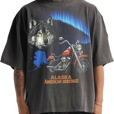 Washed Heavyweight Graphic Tshirts Vintage Thick Boxy & Oversized Baggy Fit