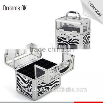 Wholesale Cosmetic Aluminum Professional Beauty Box Makeup Vanity Case with lock