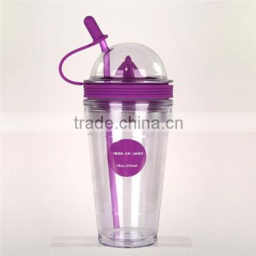 OEM Logo Printed Double Wall Tumbler with Lid and Straw