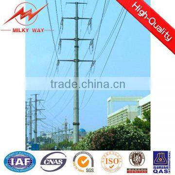 African Galvanized Steel Electric Pole In China