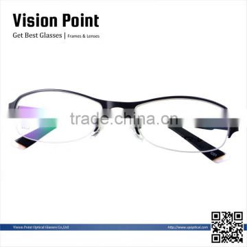 Half-rim metal new design 2014 latest optical eyeglasses frames for women