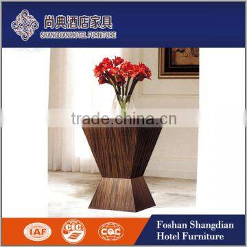 Hotel furniture living room bedroom furniture wood veneer flower table side table coffee table                        
                                                                                Supplier's Choice