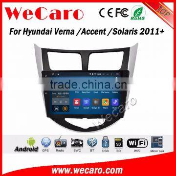 Wecaro WC-HV1016 10.2 inch android 4.4/5.1 touch screen car dvd gps for hyundai verna 2011 + With Wifi 3G Radio RDS Navigation