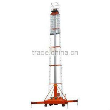 Hydraulic double ladder anti-rotating telescopic cylinder lift platform