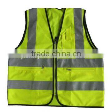 hi-vis reflective vest with zipper