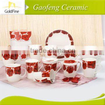 unbreakable ceramic dinner set for cafe