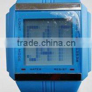 BF3390 Men watch plastic sport Digital LCD Rolling slogan Promotional vertical Watch