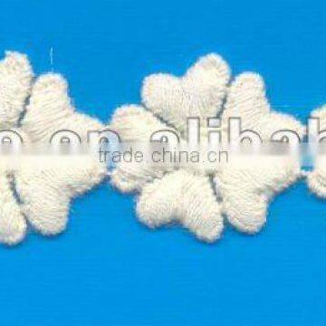 2012 new white crochet cotton lace trim for flower tie