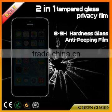 Factory Supply 9H Anti-scratch Anti-spy Tempered Glass Privacy Screen Protector For Iphone5