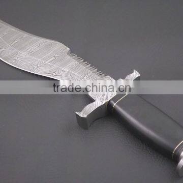 Custom Damascus Handmade Hunting Knife. With Leather Sheath. Top Quality photo-6
