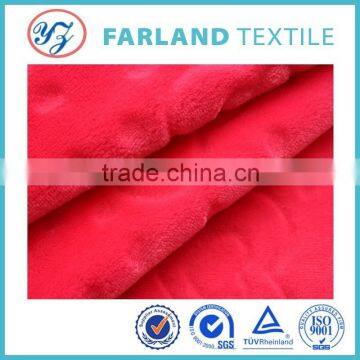 Double sided solid cutting Red Coral fabric for pyjama fabric