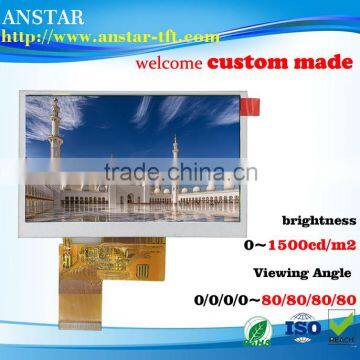 4.3 inch tft lcd module 24bit*RGB tft lcm 480*272 40pin