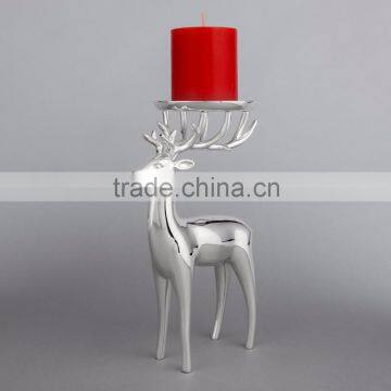 Metal Aluminum Deer pillar candle holders