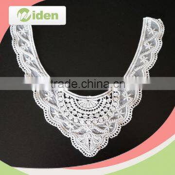 widentextile white cotton fashion design embroidery african lace collar