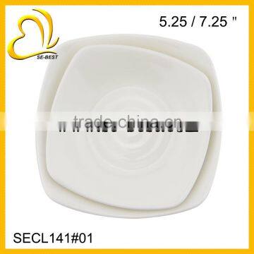 5.25"/7.25 " SQUAREPLATE; MELAMINE DINNER SQUARE PLATE