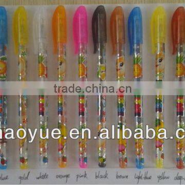 hot-sale BP scented glitter pen to all over the worlds
