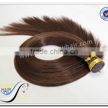 The hot selling factory price I tip hair extensions pre-bonded hair 100% vrigin remy hair