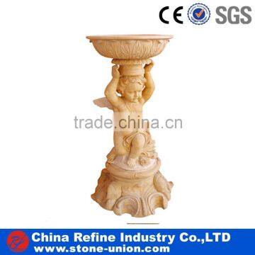 80cm beige marble children garden statue