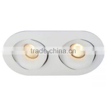 IP54 High Quality 2*7W Oval Adjustable Dimmable Anti-glare Citizen Cob Downlight photo-2