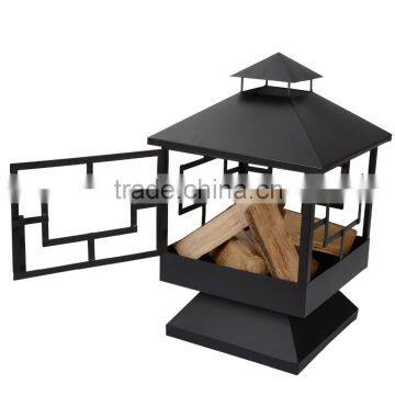 Fire pit with Chimney Black Finish FPC- 515