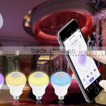 remote control bluetooth smart led bulb speaker