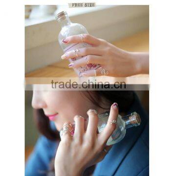 CYW South Korean Style Girl Ring Fashion Christmas Present Girl Jewelry S925 Silver Ring Set photo-3