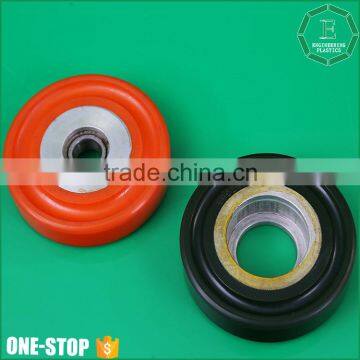 Engineering plastic power transmission parts wear resistance rubber pu pulley for sliding board