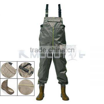 CHN-81250N high quality fishing wader suit brown color high chest fishing boots