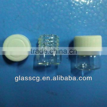 Small glass bottle vial with plastic screw cap for sale paypal accept