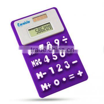 Calculator Gift Set / Silicone Solar Power Mini Calculator/ Logo Customized OEM Electronic Manufacturer photo-3