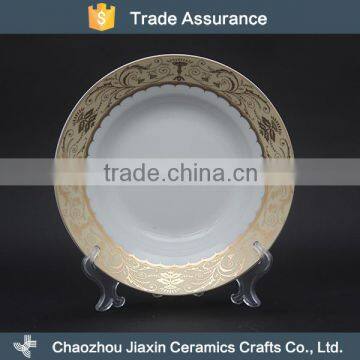 Custom made porcelain royal round soup plate