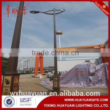 Decorative road square steel pole