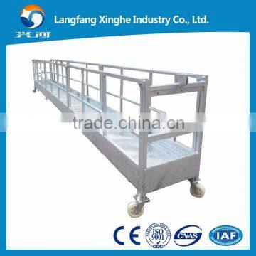 Aluminum 6m 630kg construction hoist suspended platform ZLP630 / electric scaffolding winch / gondola