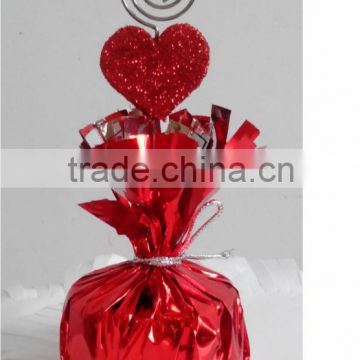 Metallic Wrapped Balloon Weight and Centerpiece,Foil Balloon Weight