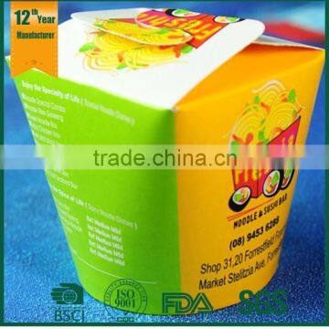 Chinese Custom Printed Noodle Boxes, Cardboard Box, Hot Food Noodle Bowl