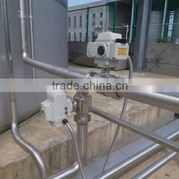 Electric Sanitary Ball Valve in Pipeline