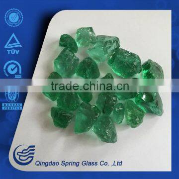 1-3cm aqua color glass stones