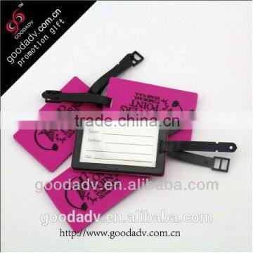 cheap promotional gifts soft pvc luggage tag for travel