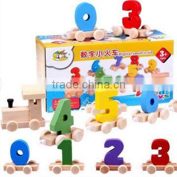 2016 New Product Wooden DIY train toys for kids