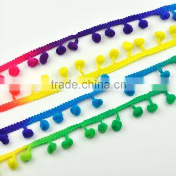 colorful pom pom trim for shoes,bags,pillow,home decoration WTPB-039