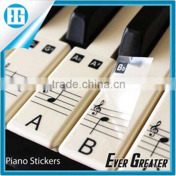 Custom Transparent Sticker,Piano Keyboard Keymap Notemap Removable Vinyl Stickers