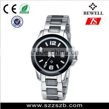 Japan movement stainless steel and ceramic case and band fully automatic machine movement watch