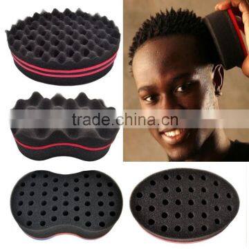 Lot of 4 Pcs Barber Hair Brush Sponge for Dreads Afro Locs Twist Curls Coil