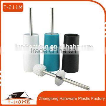 Hotel Cleaning Circular Base Long Handle Hook Silicone Toilet Brush